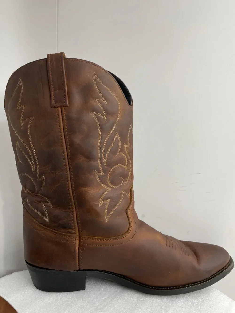 Masterson Western Cowboy Brown Leather Oil Resistant Work Boot's Men's 16 EW
